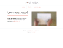Tablet Screenshot of popupmuseum.org